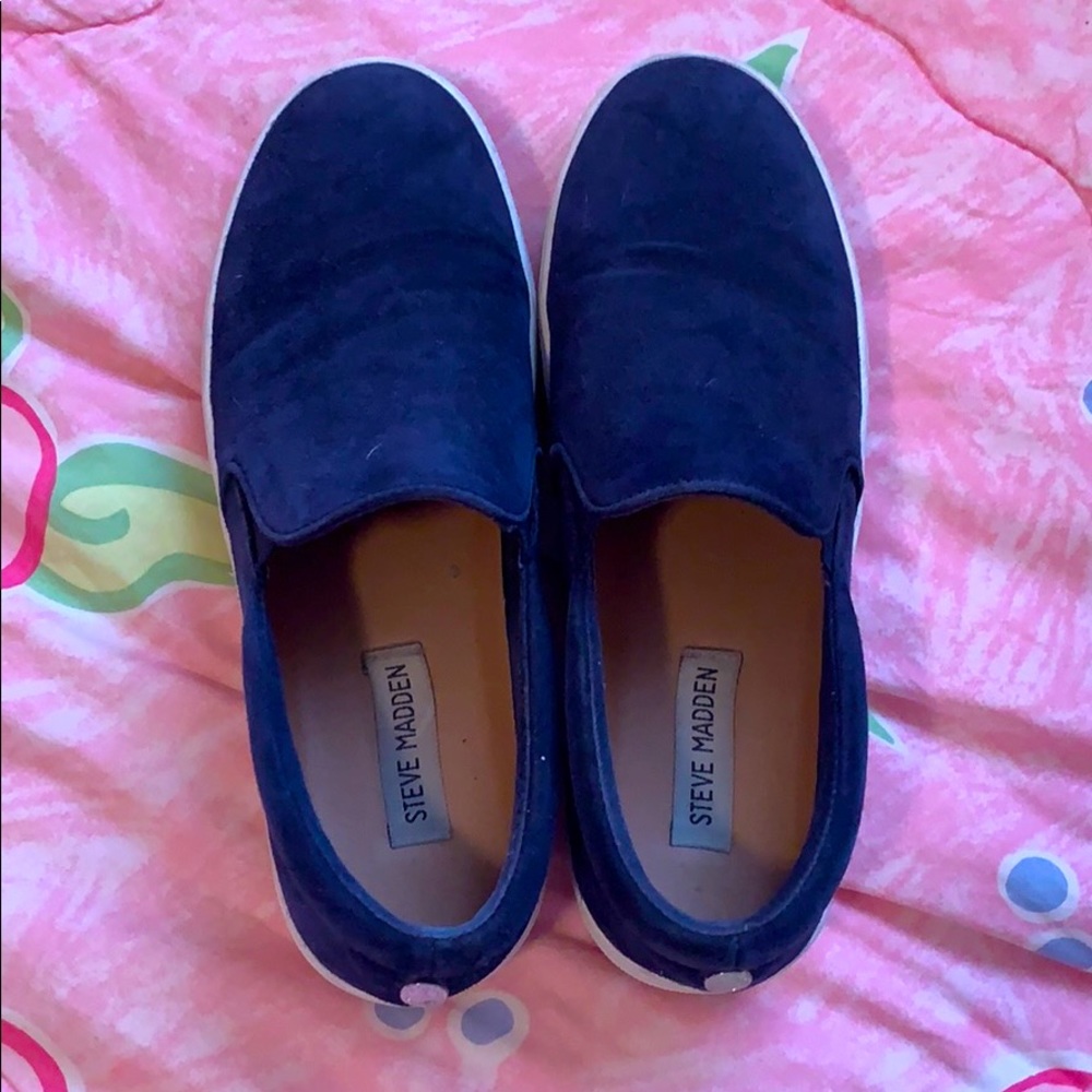 Navy Steve Madden loafers